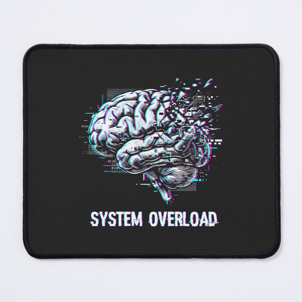 Item preview, System Overload Brain Glitch Art Cyberpunk Aesthetic Tech Humor designed and sold by SplashTastic.