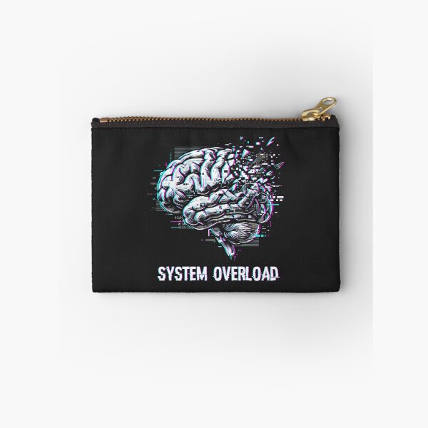 Item preview, System Overload Brain Glitch Art Cyberpunk Aesthetic Tech Humor designed and sold by SplashTastic.