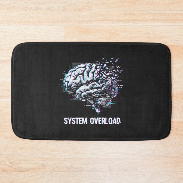Item preview, System Overload Brain Glitch Art Cyberpunk Aesthetic Tech Humor designed and sold by SplashTastic.
