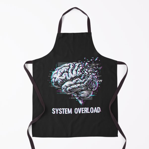 Item preview, System Overload Brain Glitch Art Cyberpunk Aesthetic Tech Humor designed and sold by SplashTastic.