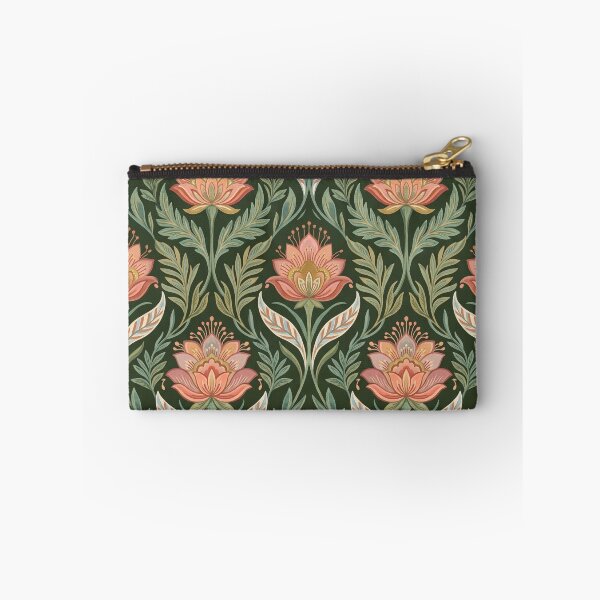 Item preview, Arts and Crafts Floral Damask Pattern Dark Green designed and sold by 21 Tulips.
