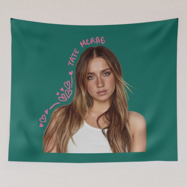Item preview, Tate McRae Pink Hearts Pop Portrait designed and sold by Vicky021.