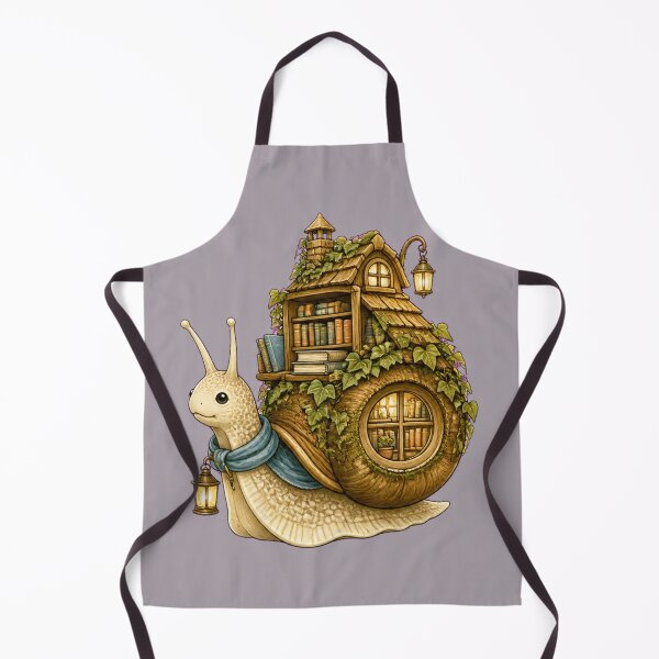 Item preview, Cozy Snail Carrying a Tiny Library House designed and sold by Tender Oddities Studio.