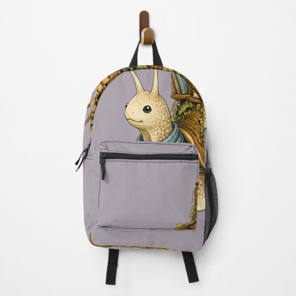 Item preview, Cozy Bookish Snail Carrying a Tiny Library designed and sold by Tender Oddities Studio.