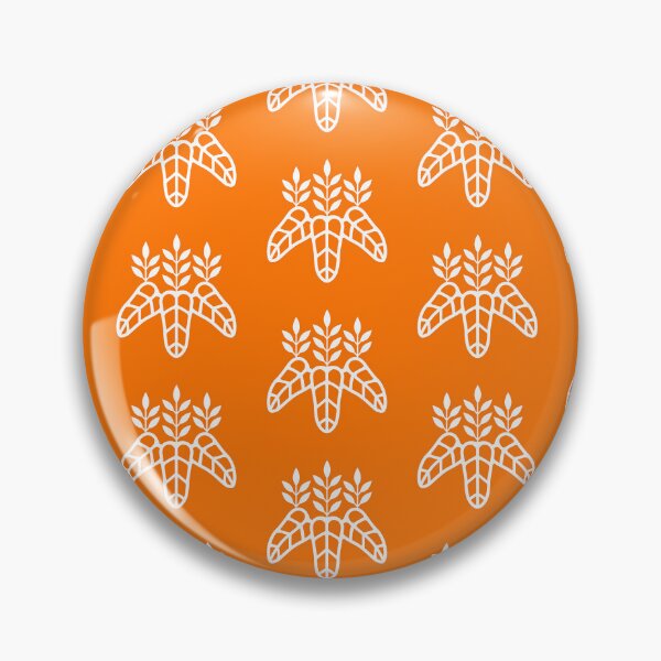 Item preview, Taiko Kiri Toyotomi Hideyoshi Samurai Emblem White Orange Tile / Japanese Crest  designed and sold by 戦国まーけっと SENGOKU MARKET.