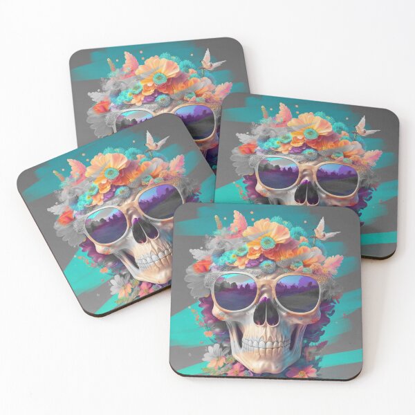 Item preview, Blooming Skull Art Print | Vibrant Gothic Wall Decor designed and sold by Pixel Rush.