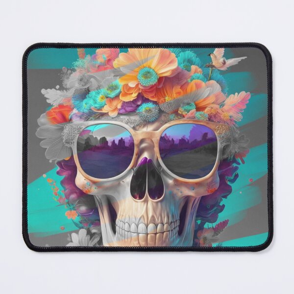 Item preview, Blooming Skull Art Print | Vibrant Gothic Wall Decor designed and sold by Pixel Rush.