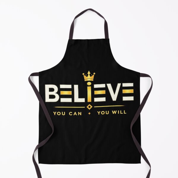 Item preview, Believe Motivational Quote | You Can You Will | Inspirational Typography | Gold Crown Success Mindset | Positive Affirmation Text designed and sold by TheAllInStore.