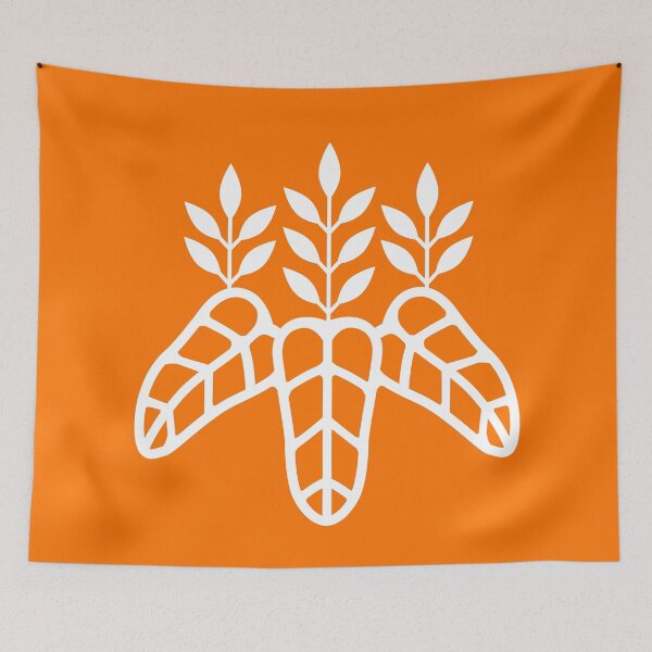 Item preview, Taiko Kiri Toyotomi Hideyoshi Samurai Emblem White Orange / Japanese Crest  designed and sold by 戦国まーけっと SENGOKU MARKET.