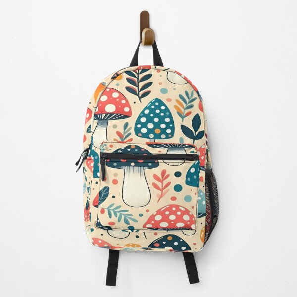 Item preview, A Vibrant And Colorful Illustration Of Mushroom and Flowers Pattern with Lush Greenery Surrounding designed and sold by Matt_Smith.
