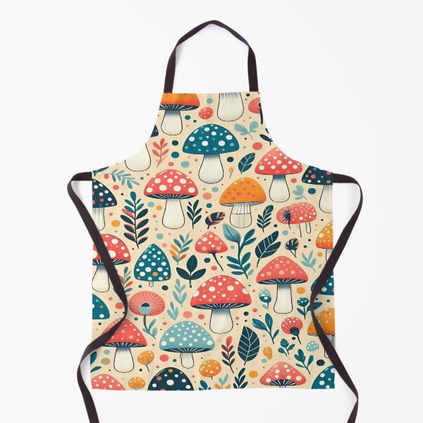 Item preview, A Vibrant And Colorful Illustration Of Mushroom and Flowers Pattern with Lush Greenery Surrounding designed and sold by Matt_Smith.