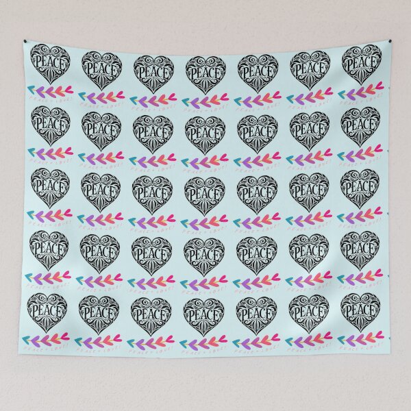 Item preview, Peace and Love Bohemian Heart Design designed and sold by NikBrin Prevail .