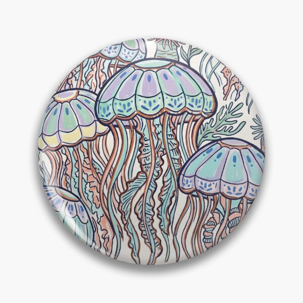 Item preview, Whimsical Jellyfish & Ocean Pattern Pastel designed and sold by 21 Tulips.