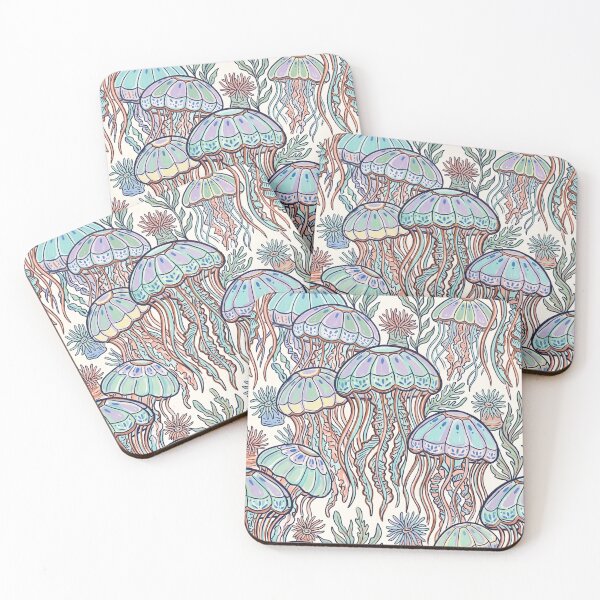 Item preview, Whimsical Jellyfish & Ocean Pattern Pastel designed and sold by 21 Tulips.