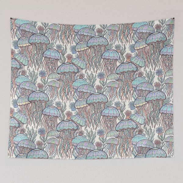 Item preview, Whimsical Jellyfish & Ocean Pattern Pastel designed and sold by 21 Tulips.