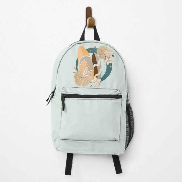 Item preview, Retro Surfboards Badge - cream, sand and teal designed and sold by Home Cyn Home.
