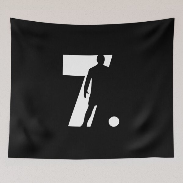Item preview, Cristiano Ronaldo Shadow Number 7 Black & White Football Graphic T-Shirt designed and sold by RajDeals.