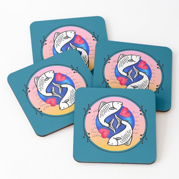 Item preview, Pisces Koi Fish Love Design | Yin Yang Fish Aesthetic | Cute Zodiac Art designed and sold by Palette _Vibes.