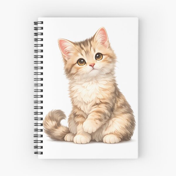Item preview, Cute Fluffy Kitten Illustration | Kawaii Cat Art | Adorable Baby Cat | Sticker, Mug & T-Shirt Design for Cat Lovers designed and sold by MCV-Designs.