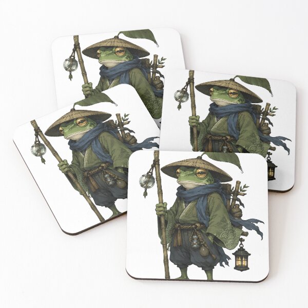 Item preview, Traveler Frog Monk with Blue Scarf  designed and sold by Jaideep Walia.