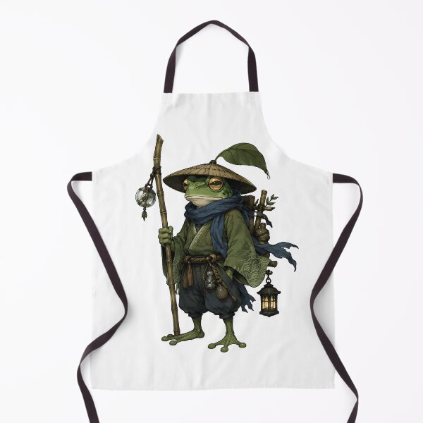 Item preview, Traveler Frog Monk with Blue Scarf designed and sold by Jaideep Walia.