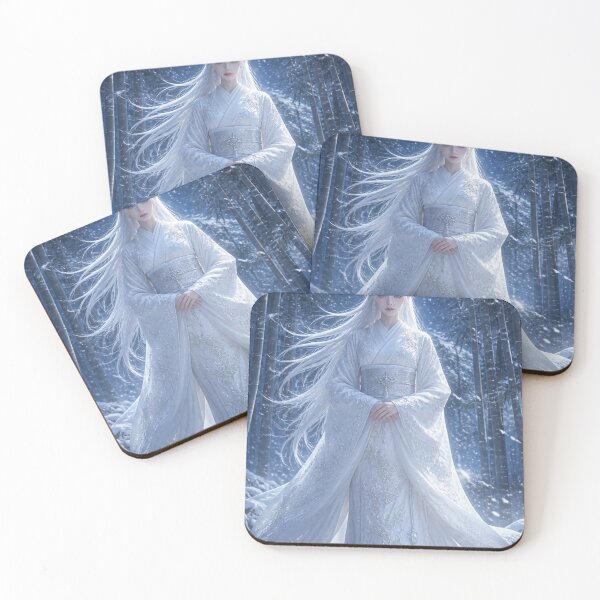 Item preview, Yuki Onna – Moonlit Snow Spirit | Elegant Japanese Yokai Fantasy Art designed and sold by vekotpu.
