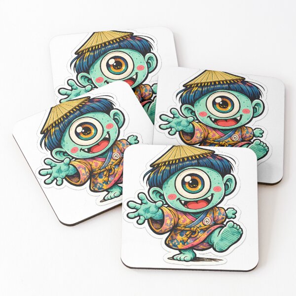 Item preview, Japanese One-Eyed Yokai Monster Sticker | Traditional Kimono Spirit designed and sold by OddGarage.
