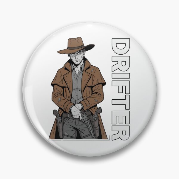 Item preview, Drifter Vintage Cowboy Gunslinger Western Outlaw Graphic T-Shirt designed and sold by StickerNestYou.