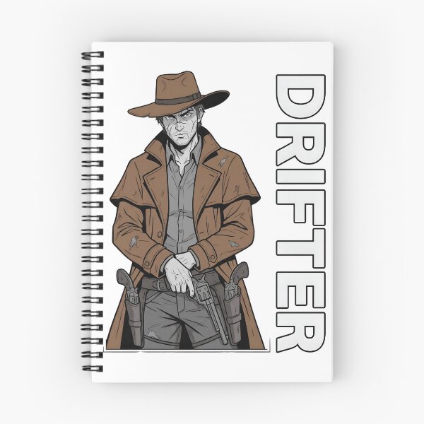 Item preview, Drifter Vintage Cowboy Gunslinger Western Outlaw Graphic T-Shirt designed and sold by StickerNestYou.