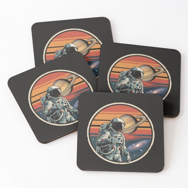 Item preview, Vintage Astronaut Giving Thumbs Up Retro Space Explorer Badge Saturn Galaxy T-Shirt Sticker designed and sold by Louliloulita.