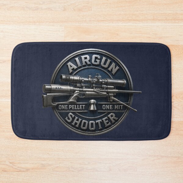 Item preview, Airgun Shooter Metallic PCP Rifle Logo | Air Rifle Shooting Design designed and sold by TammyHunterArt.