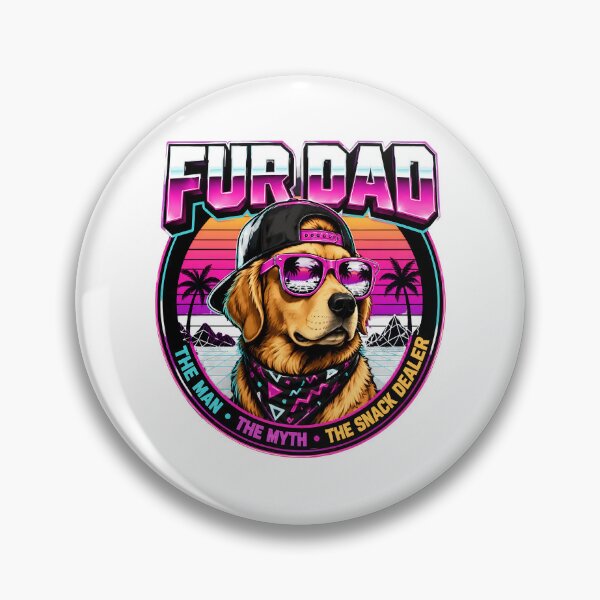 Item preview, Fur Dad Retro 80s Golden Retriever Dog Design designed and sold by SoyLamderma.