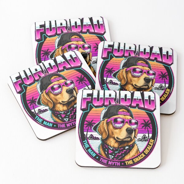 Item preview, Fur Dad Retro 80s Golden Retriever Dog Design designed and sold by SoyLamderma.