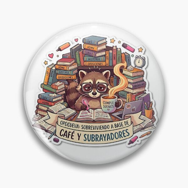 Item preview, Opocueva - Surviving on Coffee and Highlighters (Opposition Raccoon) designed and sold by AlruanceStudio.