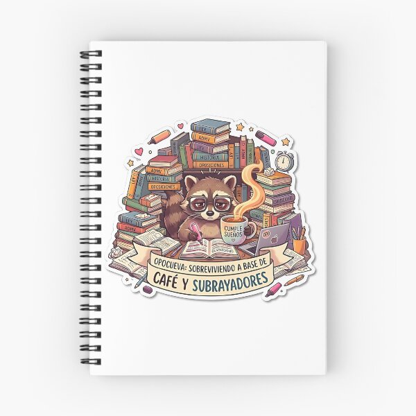 Item preview, Opocueva - Surviving on Coffee and Highlighters (Opposition Raccoon) designed and sold by AlruanceStudio.