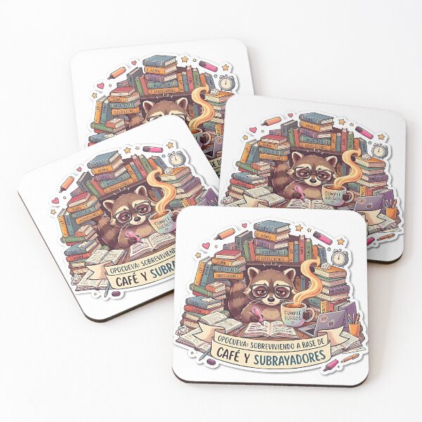 Item preview, Opocueva - Surviving on Coffee and Highlighters (Opposition Raccoon) designed and sold by AlruanceStudio.