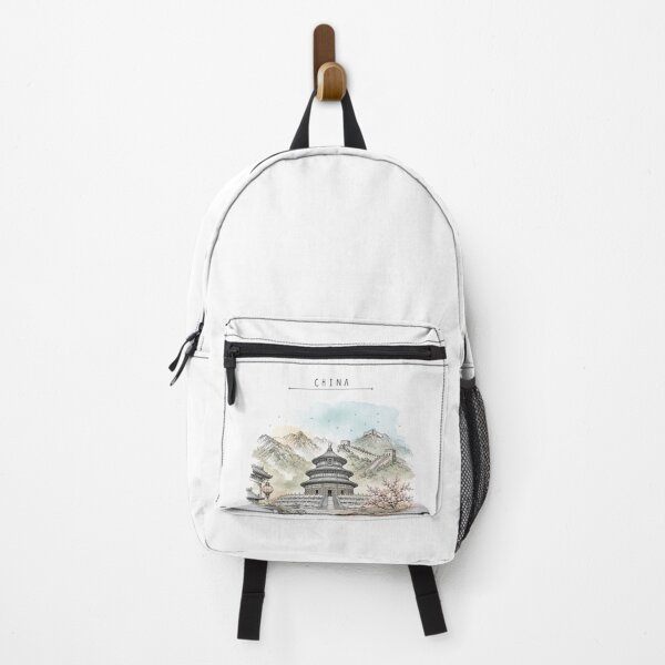 Item preview, China Landmarks Vintage Travel Poster Minimal Watercolor designed and sold by Sketchbook Studio by Aqsaa.