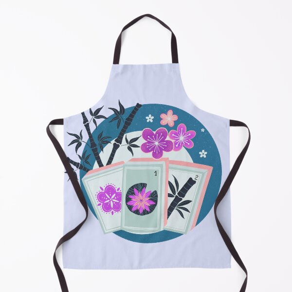 Item preview, Mahjong Garden - retro bubble badge - pink and teal designed and sold by Home Cyn Home.