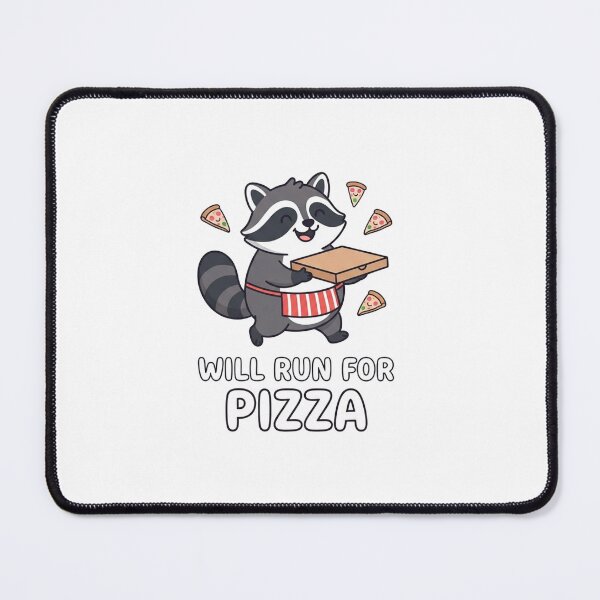 Item preview, Cute Raccoon Delivering Pizza With Slices designed and sold by Owcomm.