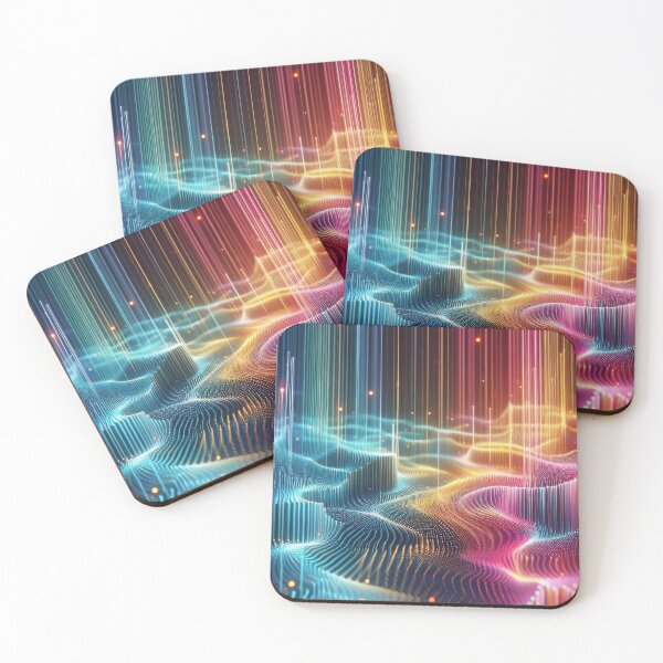 Item preview, Cyberpunk Wavy Spectrum Lines Graphic T-Shirt designed and sold by samitdigitalart.