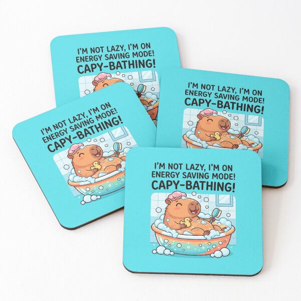 Item preview, Funny Cute Capybara In Bathtub Energy Saving Mode designed and sold by Owcomm.