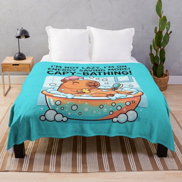 Item preview, Funny Cute Capybara In Bathtub Energy Saving Mode designed and sold by Owcomm.
