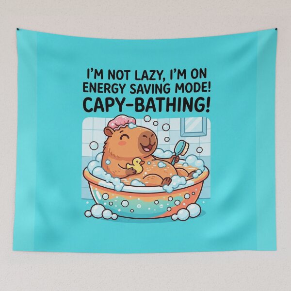 Item preview, Funny Cute Capybara In Bathtub Energy Saving Mode designed and sold by Owcomm.