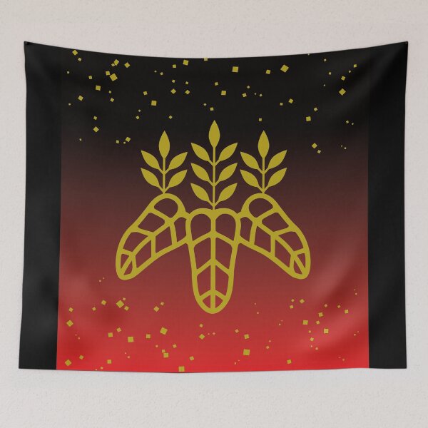 Item preview, Taiko Kiri Toyotomi Hideyoshi Samurai Emblem Faux Gold Dust Red  / Japanese Crest designed and sold by 戦国まーけっと SENGOKU MARKET.