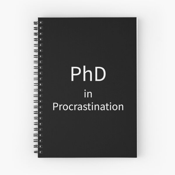 Item preview, PhD in Procrastination Funny Meme Tee designed and sold by low battery meme design.