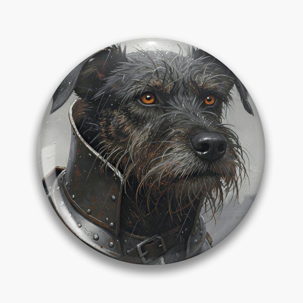 Item preview, Medieval Black Terrier Knight Fantasy Art | Noble Warrior Dog in Gothic Castle designed and sold by cr6zym1nd.