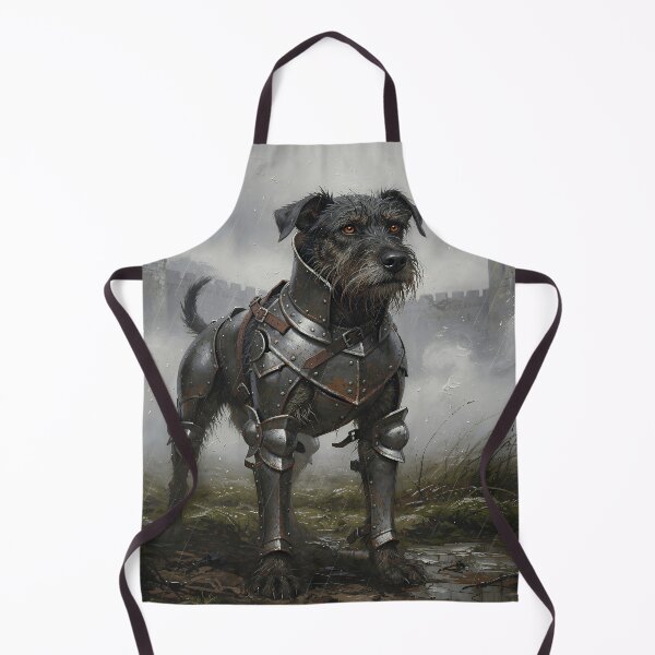 Item preview, Medieval Black Terrier Knight Fantasy Art | Noble Warrior Dog in Gothic Castle designed and sold by cr6zym1nd.