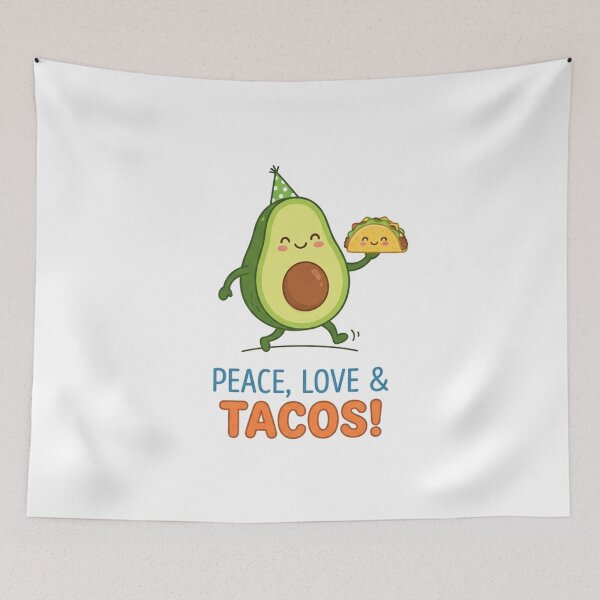 Item preview, Cute Happy Avocado Holding A Taco designed and sold by Owcomm.