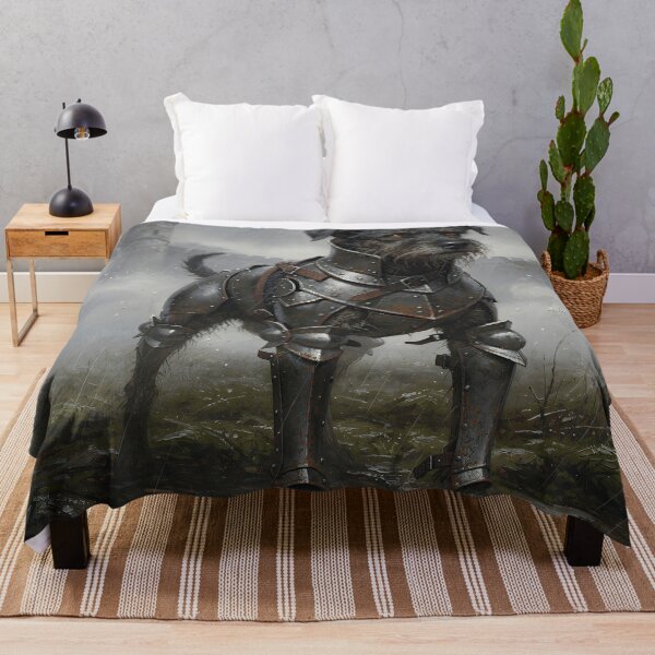 Item preview, Medieval Black Terrier Knight Fantasy Art | Noble Warrior Dog in Gothic Castle designed and sold by cr6zym1nd.