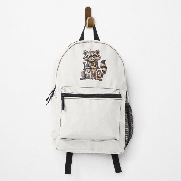 Item preview, I'm Fine, Sarcastic Raccoon, Funny Meme Animal designed and sold by SolaoLab.